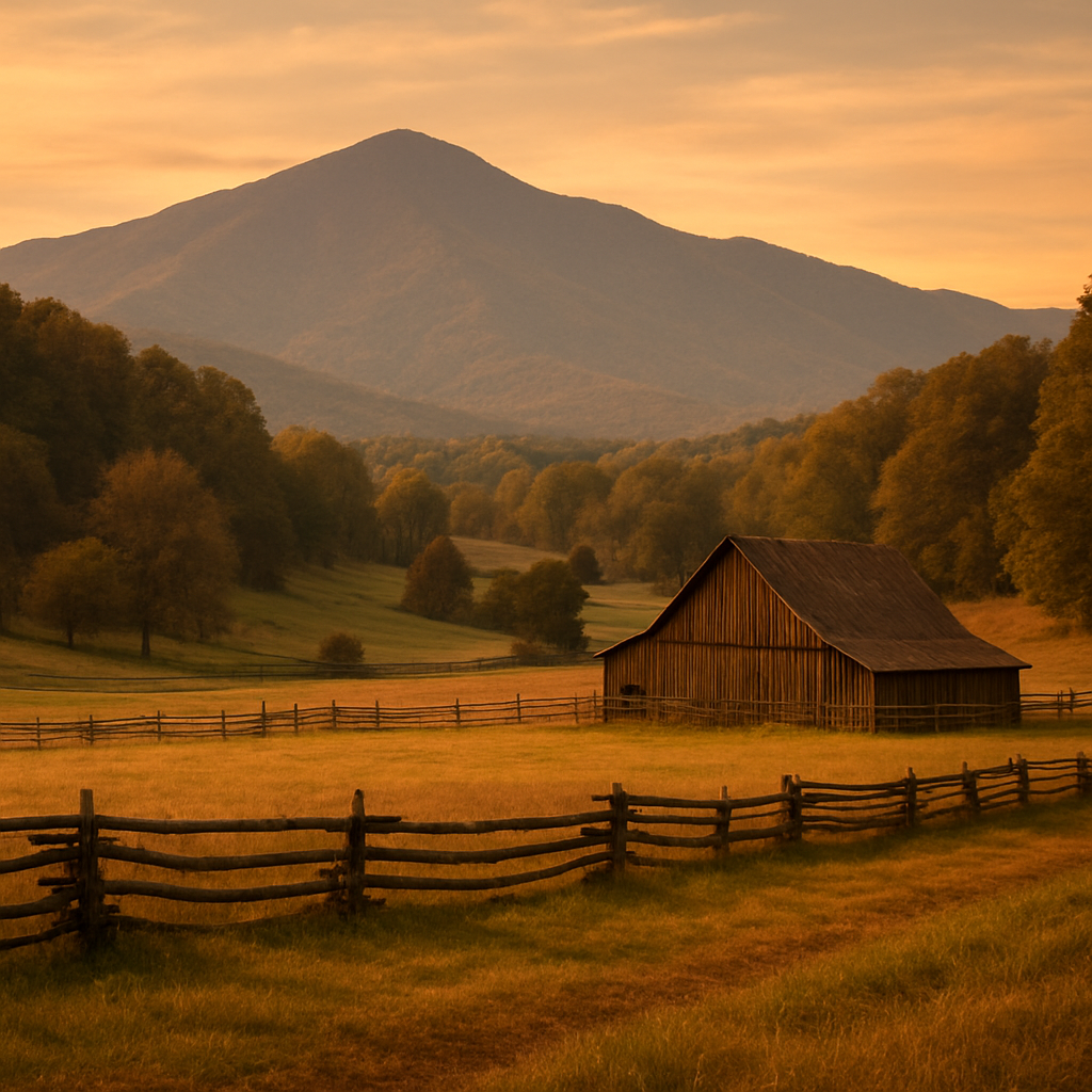 Celo, North Carolina mountain landscape